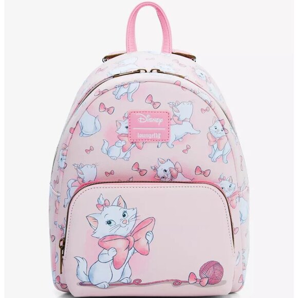 Loungefly Handbags - Loungefly Disney Aristocats Marie Mini Backpack Marie Bows Pattern Bag